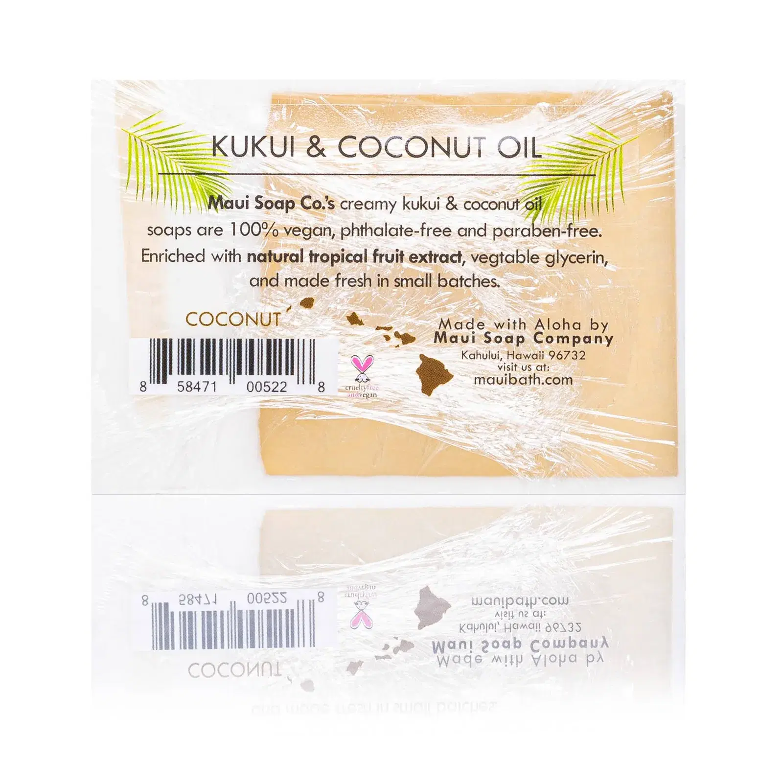 Coconut Bar Soap with Kukui & Coconut Oil 6oz - Image 2