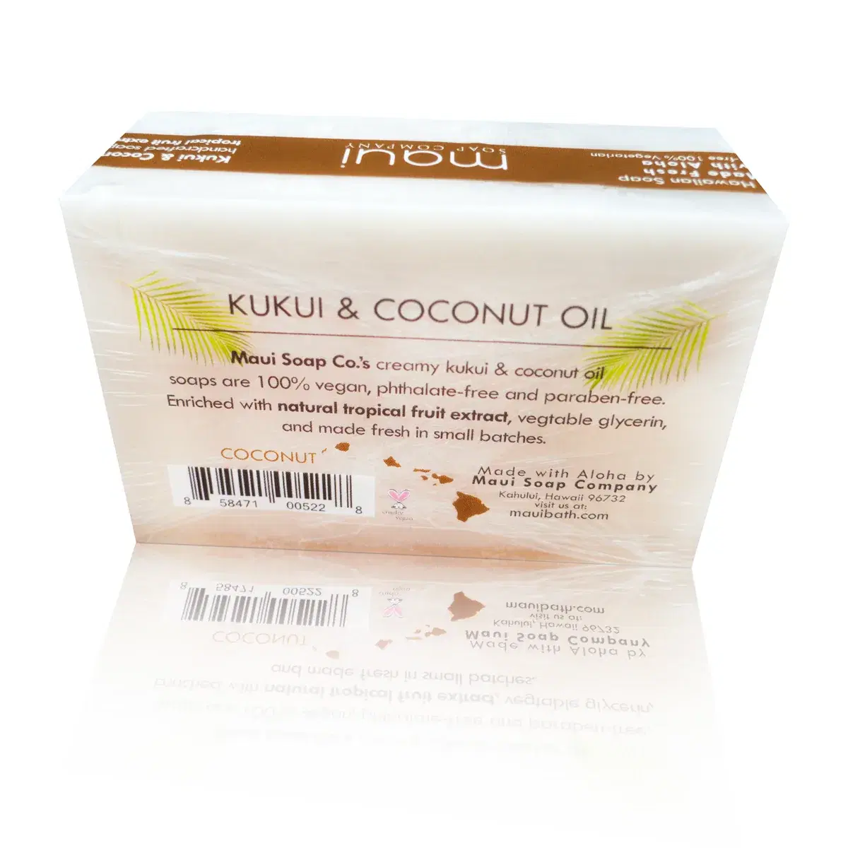 Coconut Bar Soap with Kukui & Coconut Oil 6oz - Image 3