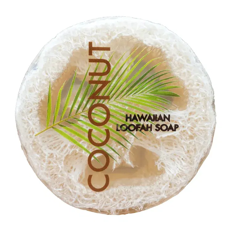 Coconut Sea Salt & Kukui Exfoliating Loofah Soap 4.75oz - Image 2