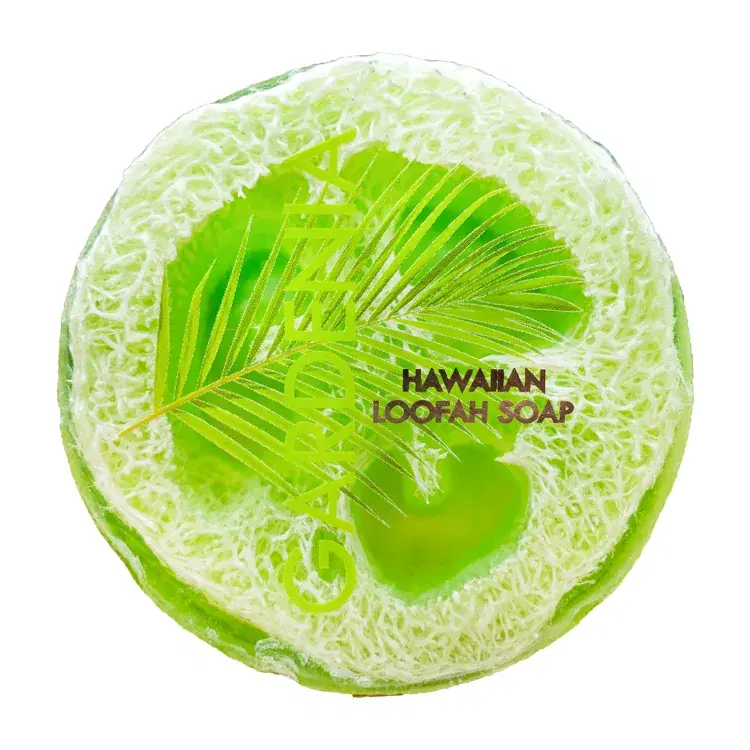 Gardenia Sea Salt & Kukui Exfoliating Loofah Soap 4.75oz - Image 2