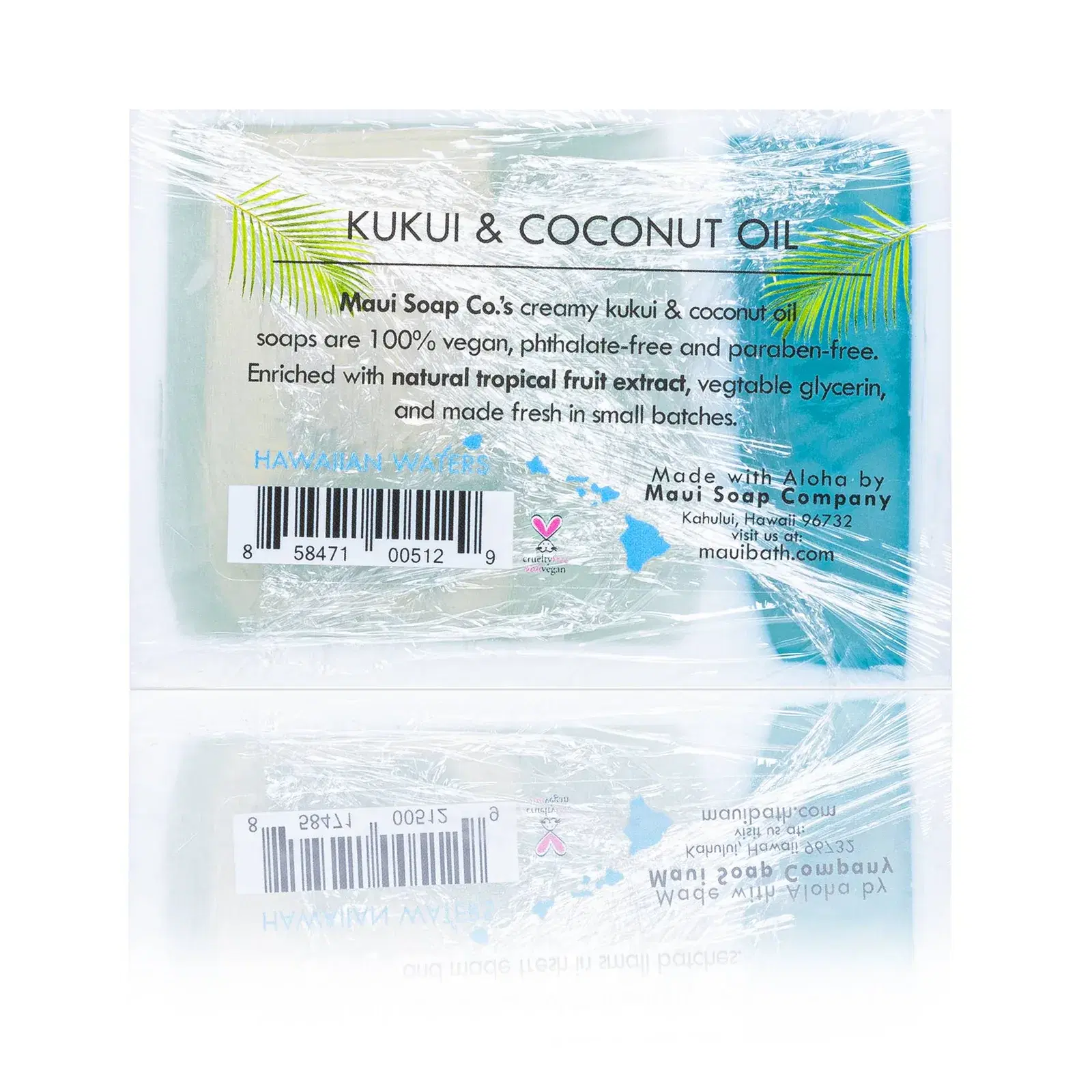 Hawaiian Waters Bar Soap with Kukui & Coconut Oil 6oz - Image 2
