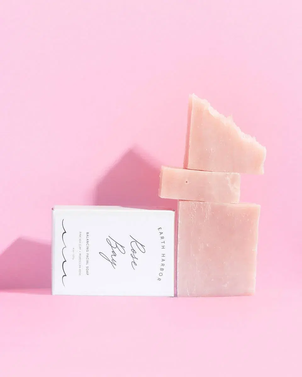 ROSE BAY Facial Soap Cleanser: Pink Sea Clay + Coconut Oil - Image 2